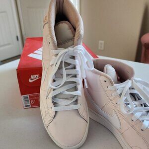 Women's Nike Court Royale Light Soft Pink High Top Tennis Shoes (8.5)